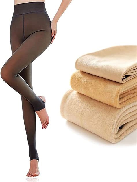 fleece lined sheer black tights|faux translucent fleece tights.